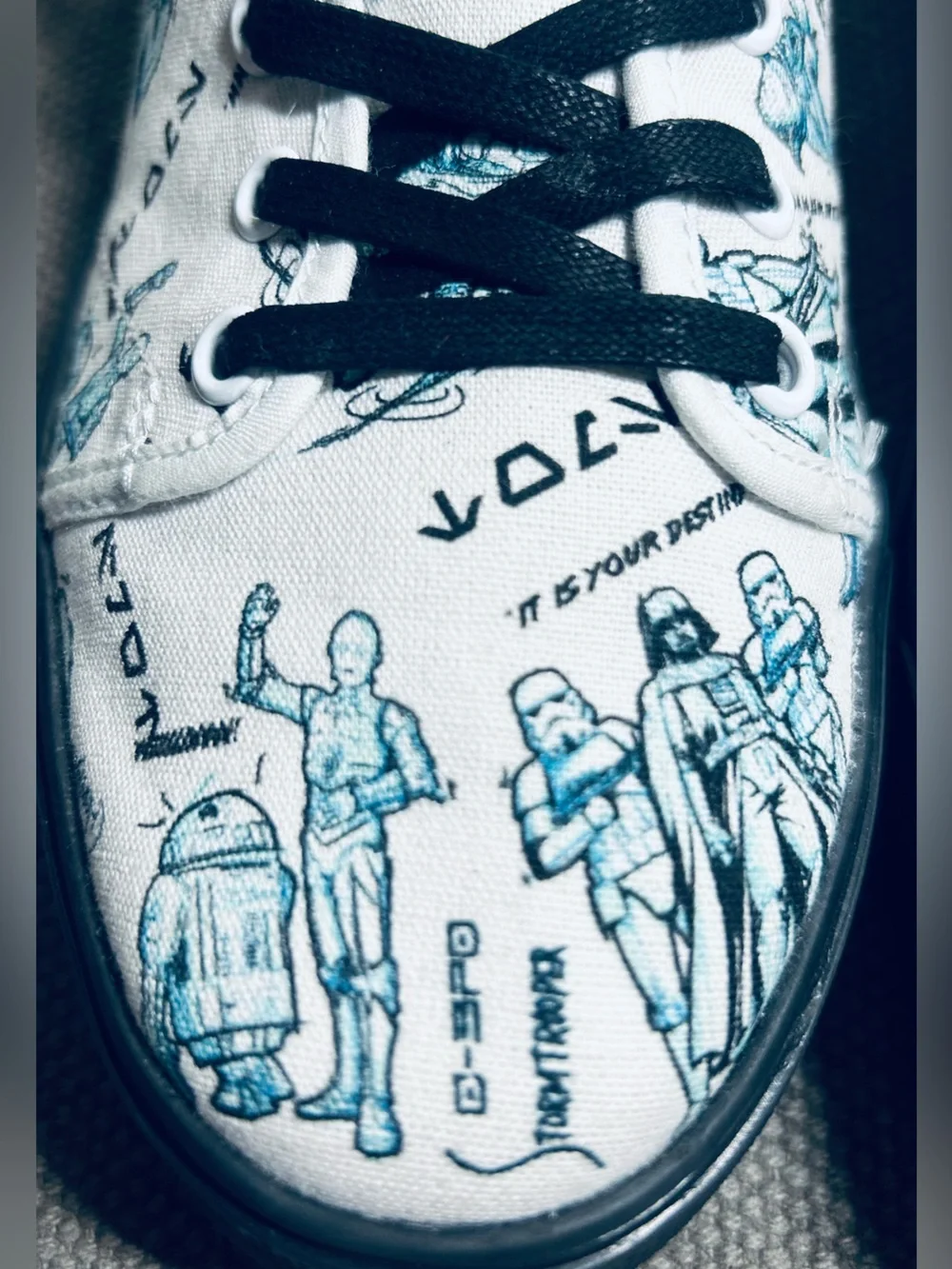 TOMS Star Wars x Travel Lite Low Sneaker White Characters Sketch Print